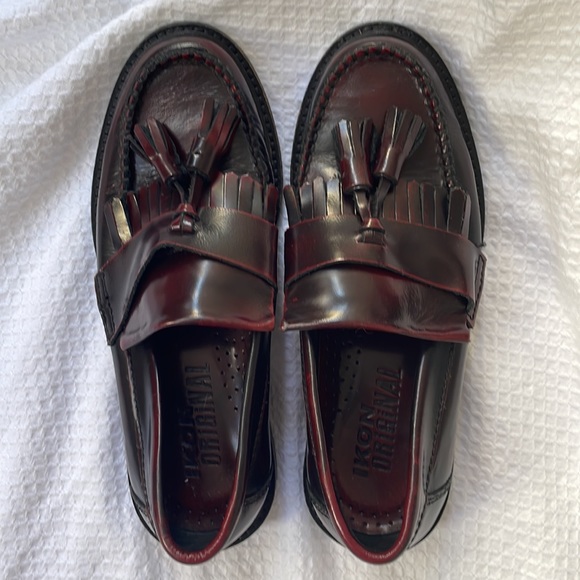 Ikon Original Ladies Selecta Oxblood Retro All Leather Tassel Loafers, Size 36 - Picture 4 of 8